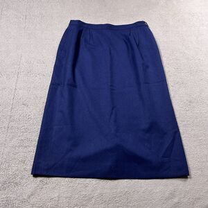 Pendleton Midi Skirt Womens 29W Navy Blue Virgin Wool Vintage Dark Academia